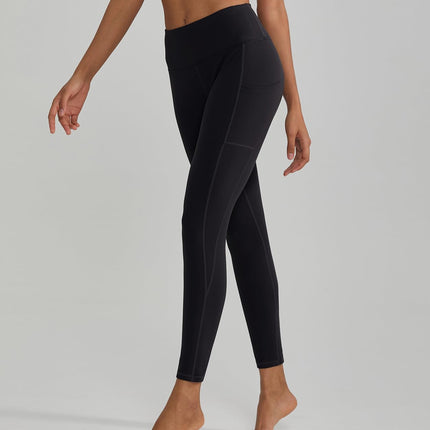 Anti-Nail Leggings for Women, Non-See-Through Yoga Pants with Phone Pockets, Tummy Control Full-Length/Capri Tights