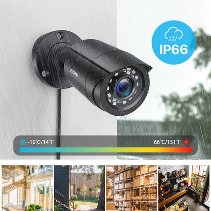 3K Lite H.265+ Home Security Camera System,5Mp Lite 8 Channel Surveillance DVR and 4 X 1080P Weatherproof CCTV Dome Camera Outdoor Indoor with 80Ft Night Vision, Motion Alerts, NO Hard Drive - STYIEN