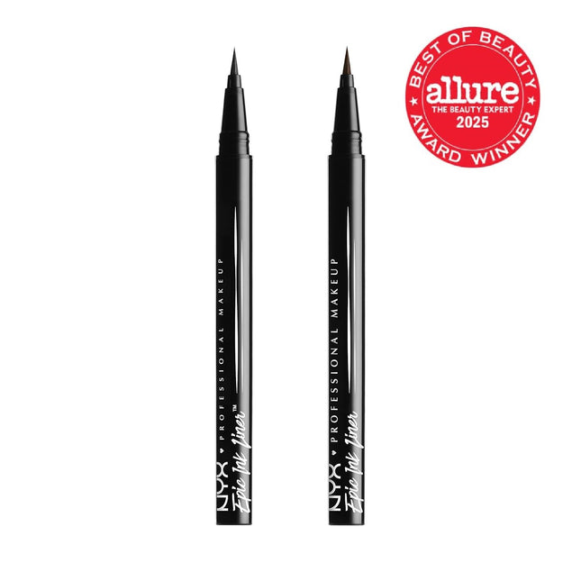 Epic Ink Liner, Waterproof Liquid Eyeliner - Black (Pack of 2), Vegan Formula - STYIEN