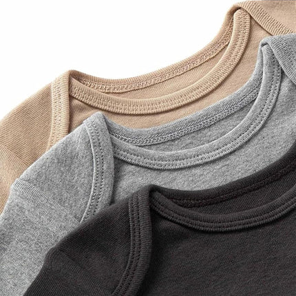 Unisex Short Sleeve Organic Cotton Bodysuits, 3-Pack