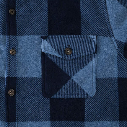 Men'S Warm Sherpa Lined Fleece Plaid Flannel Shirt Jacket(All Sherpa Fleece Lined) - STYIEN