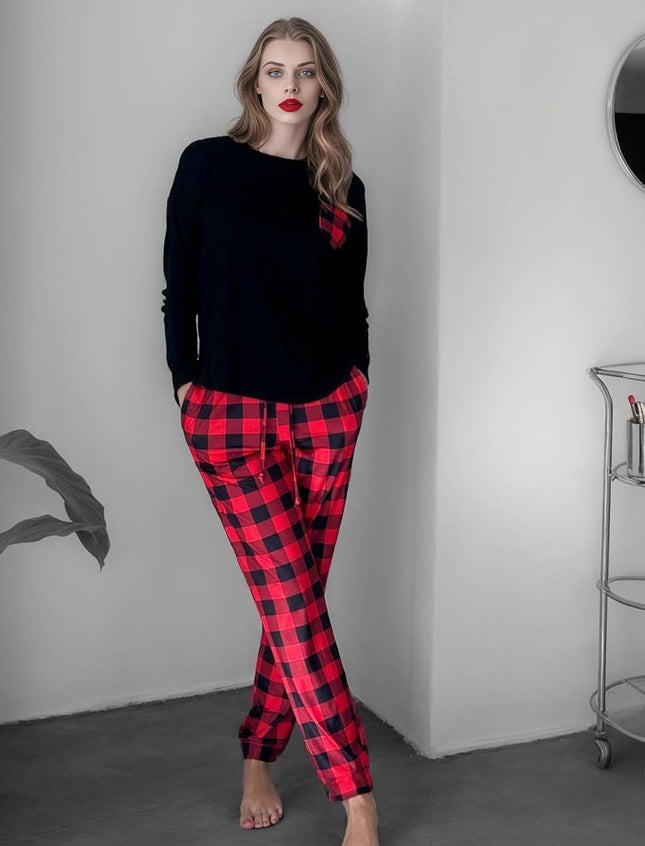 Womens Pajamas Set Short Sleeve Cute Printed Tops and Pants 2 Piece PJ Sets Joggers Loungewear Sleepwear with Pockets