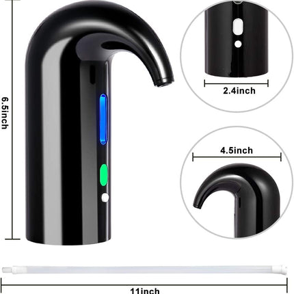 Electric Wine Aerator, Electric Wine Pourer and Wine Dispenser Pump, Multi-Smart Automatic Filter Wine Dispenser with USB Rechargeable for Travel, Home and Bar(Black) - STYIEN