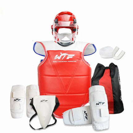 Taekwondo Competition Protective Suit For Adults Children Taekwondo Kit Guard Shin Guard Gear Set Combined Sports Protector Kids - STYIEN