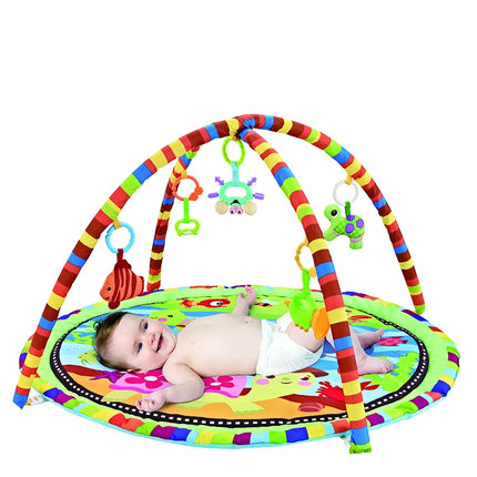 Multifunctional Fitness Frame Round Play Crawling Mat 0-12 Months Baby Puzzle Game Blanket Fun Sounding Pendant Gift For Kid - STYIEN