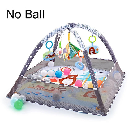 Multifunctional Fitness Frame Round Play Crawling Mat 0-12 Months Baby Puzzle Game Blanket Fun Sounding Pendant Gift For Kid - STYIEN