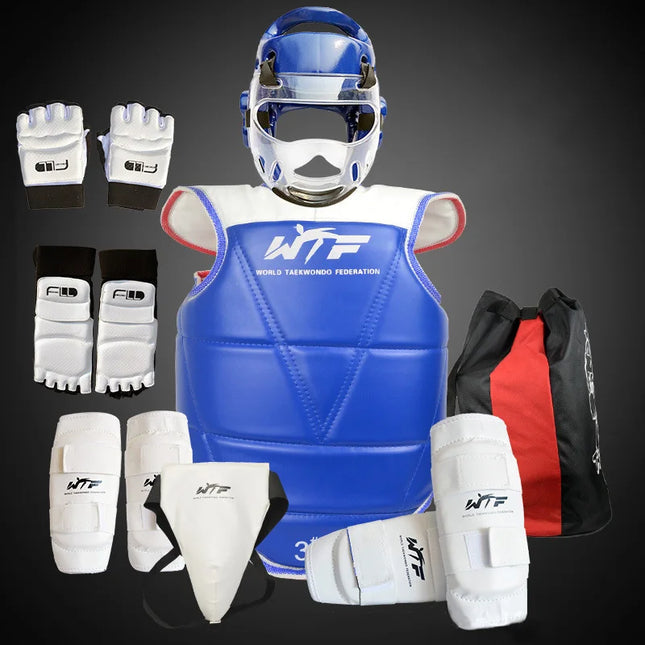 Taekwondo Competition Protective Suit For Adults Children Taekwondo Kit Guard Shin Guard Gear Set Combined Sports Protector Kids - STYIEN