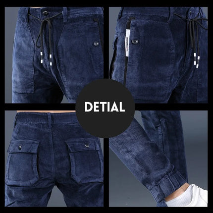 Mens Autumn Corduroy Pants Fashionable Casual Joggers Trousers For Everyday Wardrobe Comfort - STYIEN