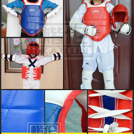 Taekwondo Competition Protective Suit For Adults Children Taekwondo Kit Guard Shin Guard Gear Set Combined Sports Protector Kids - STYIEN