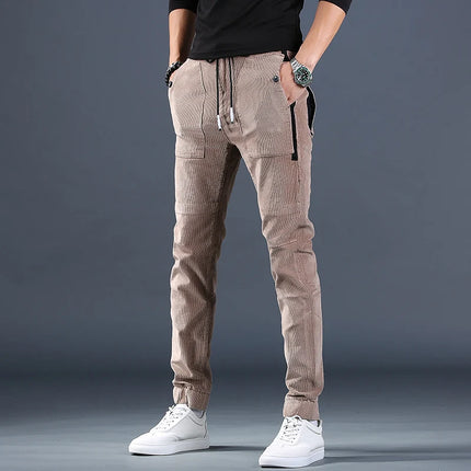 Mens Autumn Corduroy Pants Fashionable Casual Joggers Trousers For Everyday Wardrobe Comfort - STYIEN