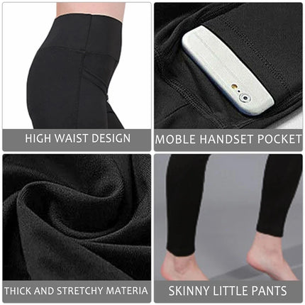 3/4 Sport Pants Women Pockets Capris Pant Female Leggings Women Fitness Gym High Waist Leggins Black Cropped Leggings Summer New - STYIEN