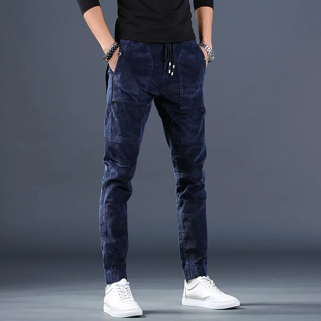 Mens Autumn Corduroy Pants Fashionable Casual Joggers Trousers For Everyday Wardrobe Comfort - STYIEN
