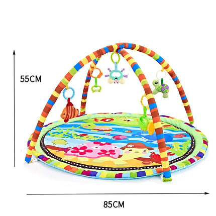 Multifunctional Fitness Frame Round Play Crawling Mat 0-12 Months Baby Puzzle Game Blanket Fun Sounding Pendant Gift For Kid - STYIEN