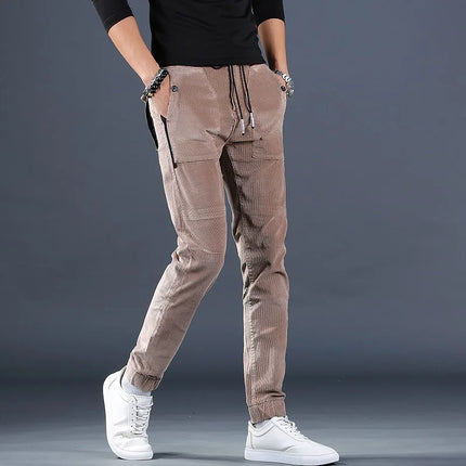 Mens Autumn Corduroy Pants Fashionable Casual Joggers Trousers For Everyday Wardrobe Comfort - STYIEN