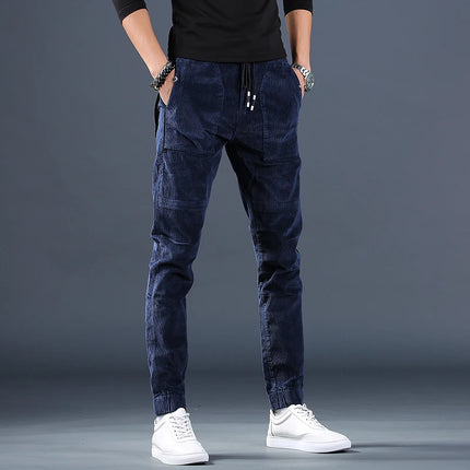 Mens Autumn Corduroy Pants Fashionable Casual Joggers Trousers For Everyday Wardrobe Comfort - STYIEN