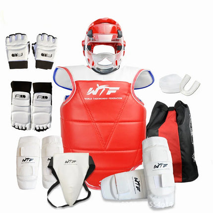 Taekwondo Competition Protective Suit For Adults Children Taekwondo Kit Guard Shin Guard Gear Set Combined Sports Protector Kids - STYIEN