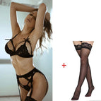 black with socks / S