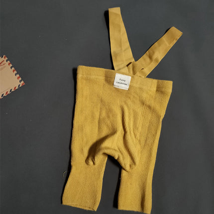 Baby Suspender Shorts INS High Waist Suspender Shorts Spanish Baby Big Ass Leggings Tight Suspenders - STYIEN