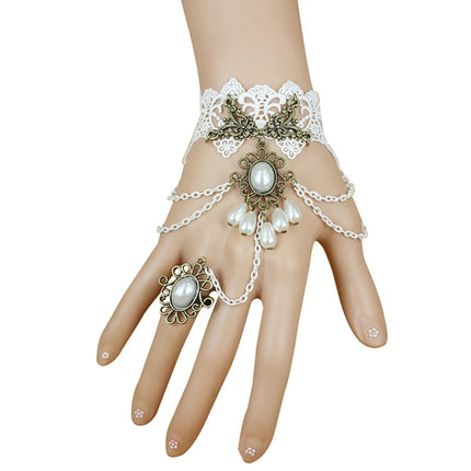 Women's Vintage Steampunk Gloves Wrist Cuff Gear Girls Jewelry Accessories Victorian Bracelets Costume Lace Handwear - STYIEN