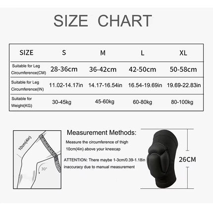 1Pair Thickened Protection Sports Kneepad Gym Support Fitness Gear Gear Basketball Brace Protector Male/Female Non Slip Pads - STYIEN