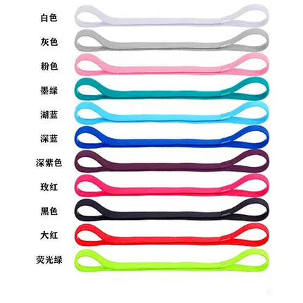 4 Pieces Thickened Non-Slip Elastic Sports Headband Headbands Sports Headbands and Sweatbands for Men and Women - STYIEN