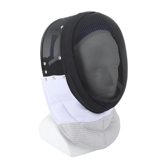 Fencing Sports Mask Fencing Protective Helmet with Padded Bib for Daily Practice and Competition Black Fencing Protective Gear - STYIEN