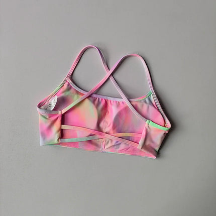 Women's Yoga Lingerie Crossed Beautiful Back Sexy Crop Top Big Breasts Shock-proof Pulling Fitness Fitness Sports Bra Vest Cloth - STYIEN