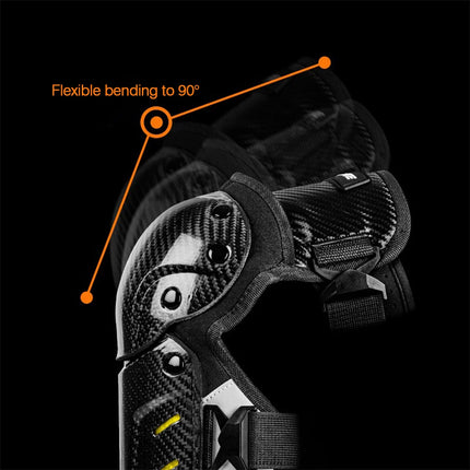 Motorcycle knee pads carbon fiber elbow pads anti-fall sports knee pads off-road motorcycle windproof riding protective gear - STYIEN