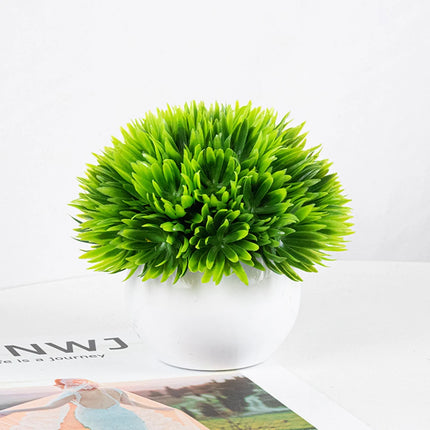 1pc Artificial Green Plant Pot Plastic Green Plants Decorative Home Creative Decoration - STYIEN