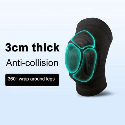 1Pair Thickened Protection Sports Kneepad Gym Support Fitness Gear Gear Basketball Brace Protector Male/Female Non Slip Pads - STYIEN