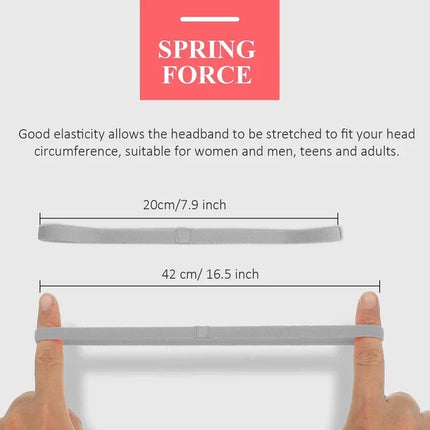 4 Pieces Thickened Non-Slip Elastic Sports Headband Headbands Sports Headbands and Sweatbands for Men and Women - STYIEN