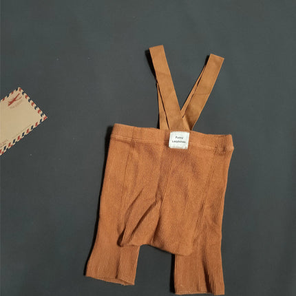 Baby Suspender Shorts INS High Waist Suspender Shorts Spanish Baby Big Ass Leggings Tight Suspenders - STYIEN