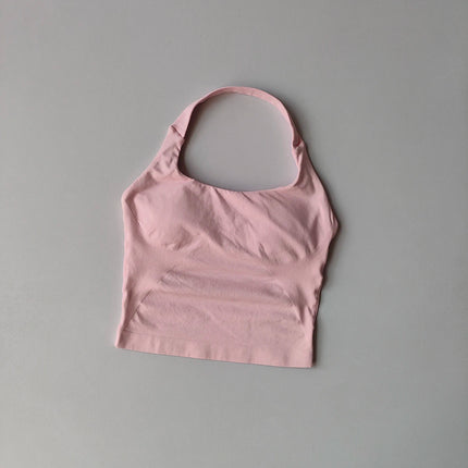 Women's Backless Hanging Necks Fitness Bra Workout Tops Yoga Crop Sports Vest Sexy Gym Fitness Tank Top for Athletic Women - STYIEN