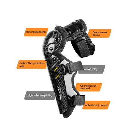 Motorcycle knee pads carbon fiber elbow pads anti-fall sports knee pads off-road motorcycle windproof riding protective gear - STYIEN