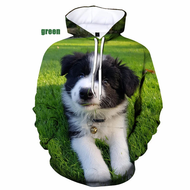 Men Women Funny Border Collie Dogs 3d Print Hoodies Border - STYIEN