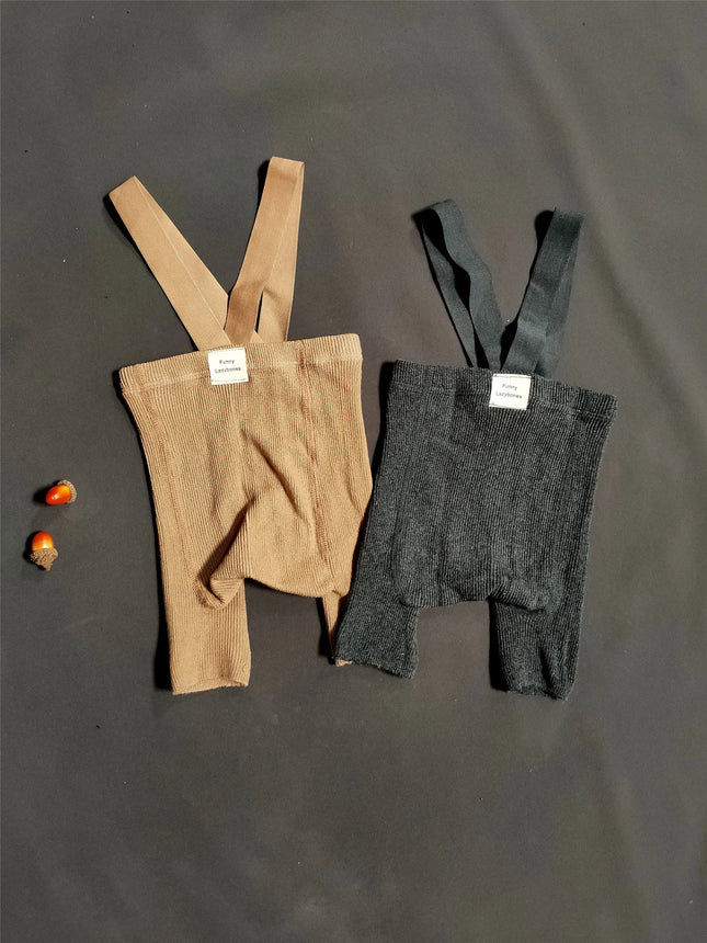 Baby Suspender Shorts INS High Waist Suspender Shorts Spanish Baby Big Ass Leggings Tight Suspenders - STYIEN