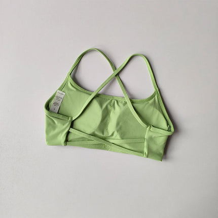 Women's Yoga Lingerie Crossed Beautiful Back Sexy Crop Top Big Breasts Shock-proof Pulling Fitness Fitness Sports Bra Vest Cloth - STYIEN