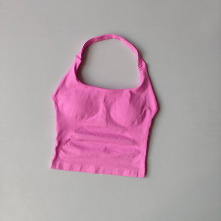 Women's Backless Hanging Necks Fitness Bra Workout Tops Yoga Crop Sports Vest Sexy Gym Fitness Tank Top for Athletic Women - STYIEN