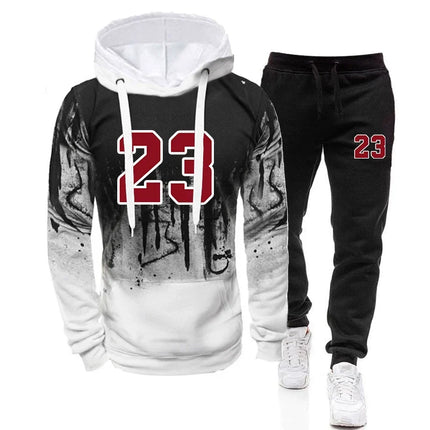 Mens Casual Hoodies Jogging Sweatshirts Autumn Winter Fashion Comfortable Daily Wear Sports Sweatpants Set - STYIEN