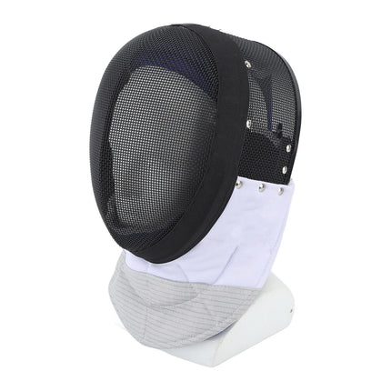 Fencing Sports Mask Fencing Protective Helmet with Padded Bib for Daily Practice and Competition Black Fencing Protective Gear - STYIEN