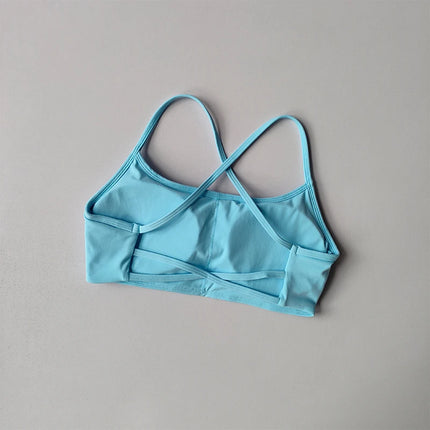 Women's Yoga Lingerie Crossed Beautiful Back Sexy Crop Top Big Breasts Shock-proof Pulling Fitness Fitness Sports Bra Vest Cloth - STYIEN