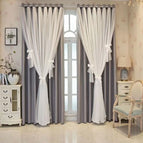 1Pc W150 X H200cm / Light Grey / Hook