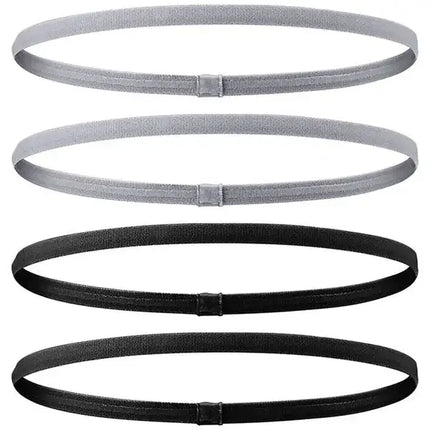 4 Pieces Thickened Non-Slip Elastic Sports Headband Headbands Sports Headbands and Sweatbands for Men and Women - STYIEN