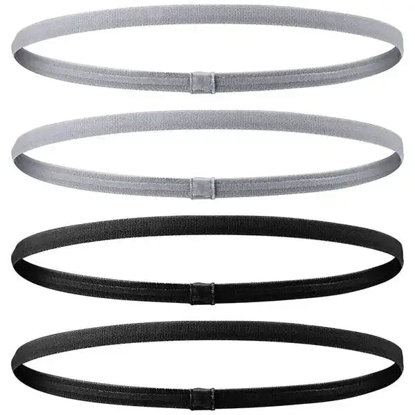 4 Pieces Thickened Non-Slip Elastic Sports Headband Headbands Sports Headbands and Sweatbands for Men and Women - STYIEN