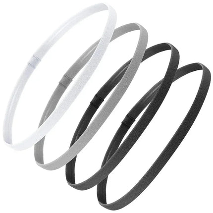 4 Pieces Thickened Non-Slip Elastic Sports Headband Headbands Sports Headbands and Sweatbands for Men and Women - STYIEN