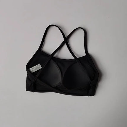 Women's Yoga Lingerie Crossed Beautiful Back Sexy Crop Top Big Breasts Shock-proof Pulling Fitness Fitness Sports Bra Vest Cloth - STYIEN