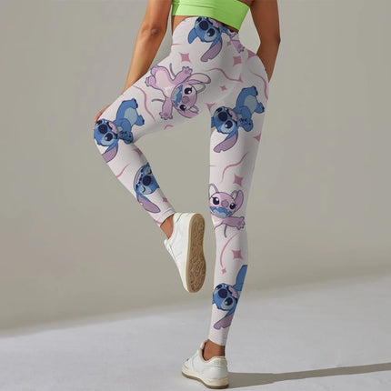 Disney STYIEN print Checkered WOMEN'S Sports and Fitness Leggings Women Tiedye Gym Leggings Mujer Push Up Booty Pants Fitness - STYIEN