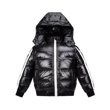 Clearance sale Fashion down jacket for boys girls filling duck down coats nature fur glossy wind-resistant water-repellent - STYIEN