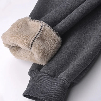 Winter Thick Warm Fleece Sweatpants For Men Joggers With Zip Pockets Drawstring Plus Size 6XL 7XL 8XL - STYIEN