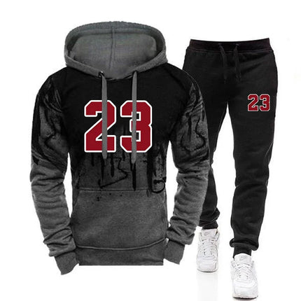 Mens Casual Hoodies Jogging Sweatshirts Autumn Winter Fashion Comfortable Daily Wear Sports Sweatpants Set - STYIEN